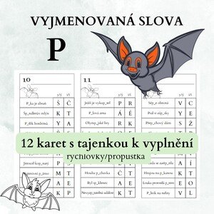 vyjmenovaná slova - P