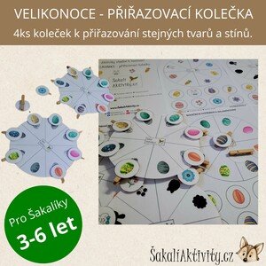 Sada aktivit - VELIKONOCE - PŘIŘAZOVACÍ KOLEČKO