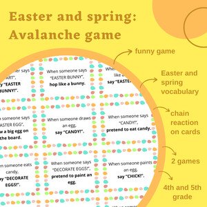 Easter and spring - Avalanche game (1. stupeň)