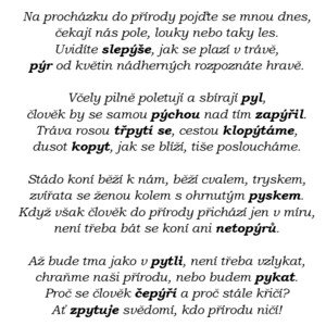 Čeština jedna báseň
