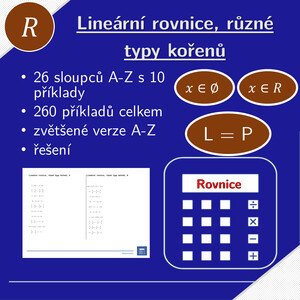 Lineární rovnice, různé typy kořenů | matematika, algebra | 26 sloupců
