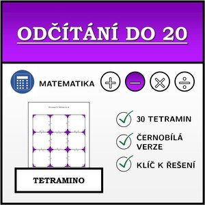 Tetramino - Odčítání do 20 | matematika