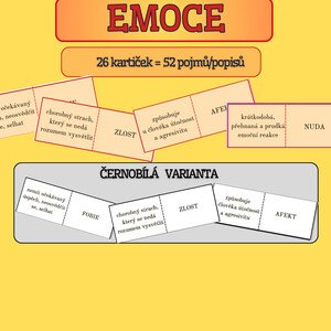 domino EMOCE - barevná i černobílá verze