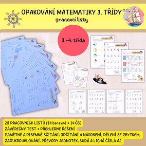 Opakování matematiky 3. třída - pracovní listy