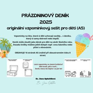 Prázdninový tvořivý deník 2025 - originální dárek pro děti