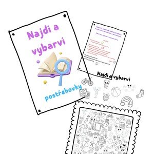Najdi a vybarvi - pracovní listy (pozornost)