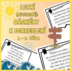 Letní básničky k dokreslení