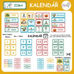 Kalendář - roční období, měsíce, dny a datum