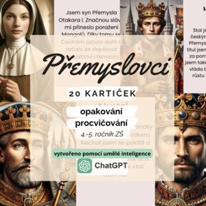 Přemyslovci - opakovací kartičky
