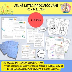Velké letní procvičování ČJ + M 2. třída