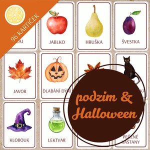 PODZIM A HALLOWEEN - obrázkové demonstrační kartičky