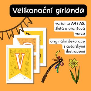 Velikonoce - Girlanda - barevná