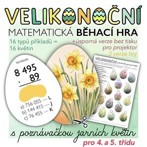 Velikonoční matematická běhací hra