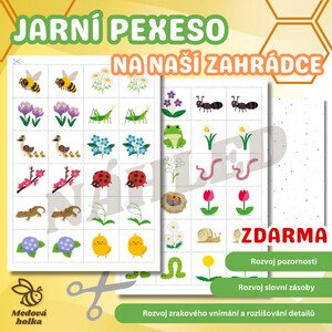 Pexeso - Jaro na naší zahrádce