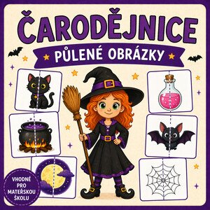 Čarodějnice - půlené obrázky