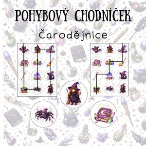 Pohybový chodníček - Čarodějnice
