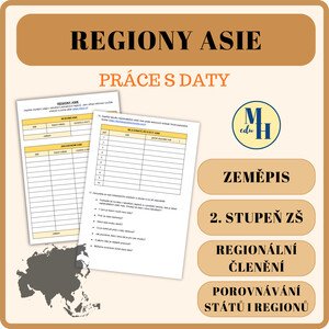 Regiony Asie - práce s daty