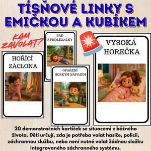 🚑 Tísňové linky s Emičkou a Kubíkem Kam zavolat?