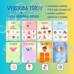 Výzdoba třídy - roční období a měsíce