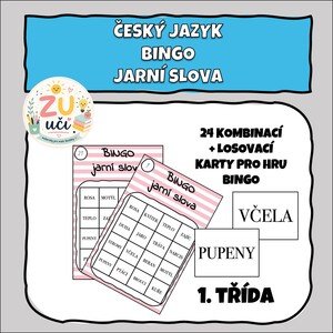 Češtinářské bingo - Jarní slova