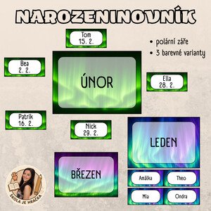 Narozeninovník - polární záře