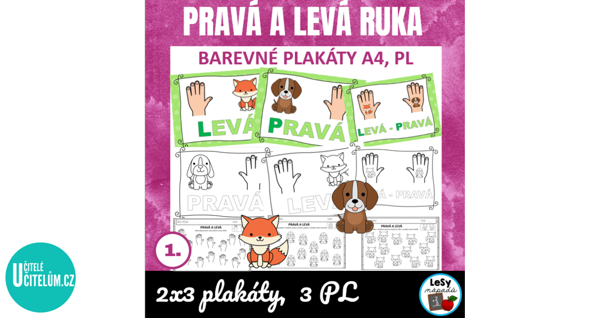 Leva Ruka Pravá a levá ruka - Český jazyk - psaní | UčiteléUčitelům.cz