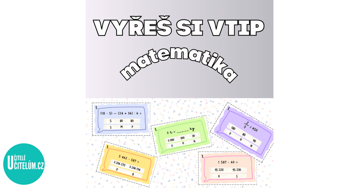 Vyřeš si vtip - matematika - Matematika | UčiteléUčitelům.cz