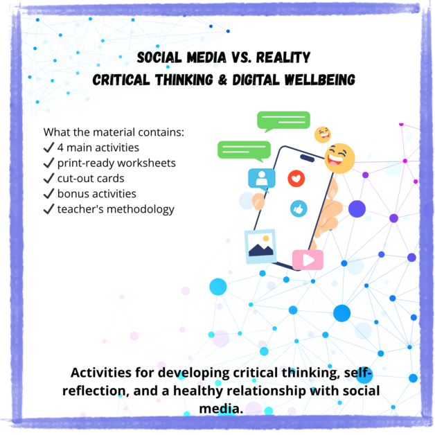 Social Media vs. Reality | Digital Wellbeing & SEL Activities | Grades ...