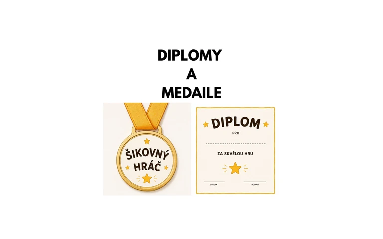 Diplomy a medaile.