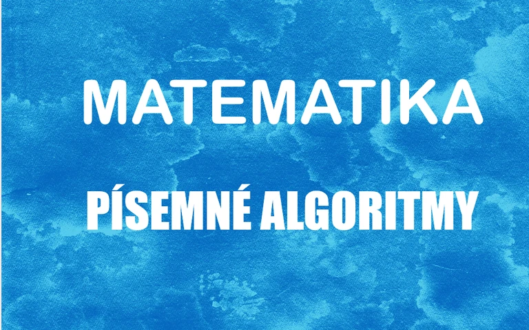 Ma: Písemné algoritmy