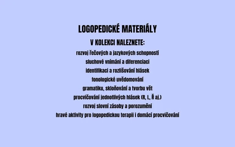 Logopedické materiály