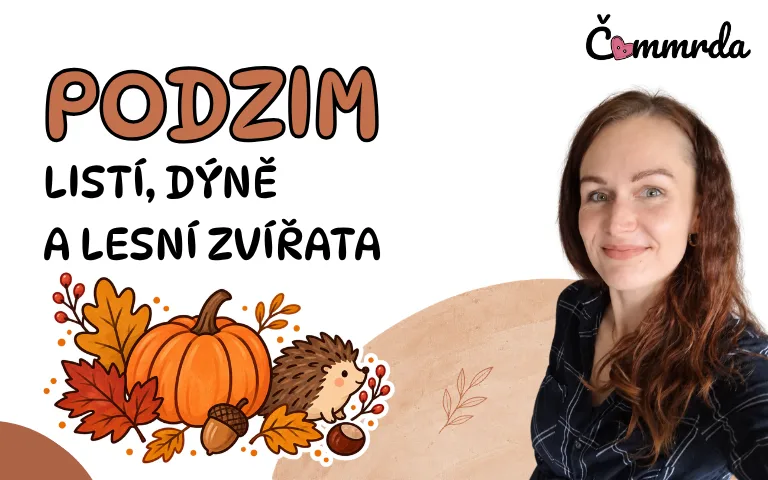 Podzim – listí, dýně a lesní zvířata