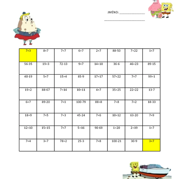 Matematika se SpongeBobem