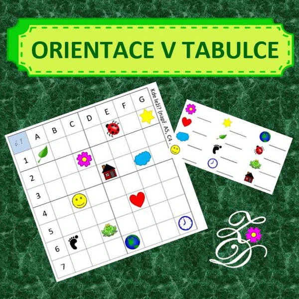 Orientace v tabulce
