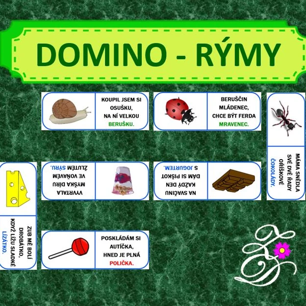 DOMINO - rýmy, slova nadřazená