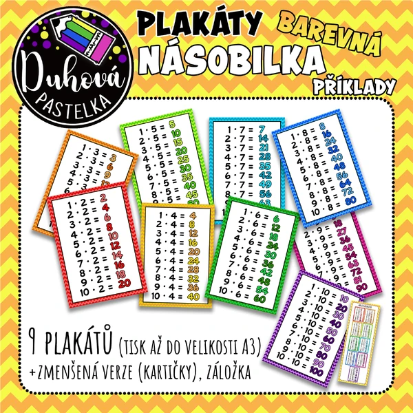 Malá násobilka (příklady) - plakáty