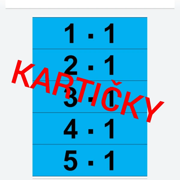 KARTIČKY - násobení, dělení