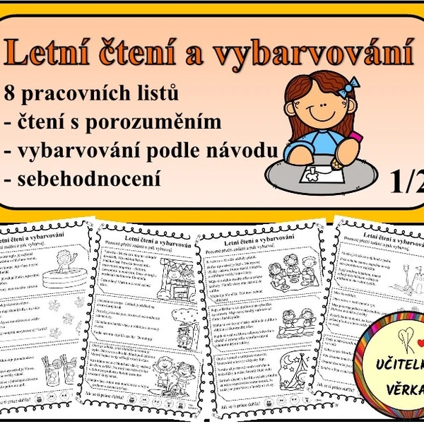 Letní čtení a vybarvování