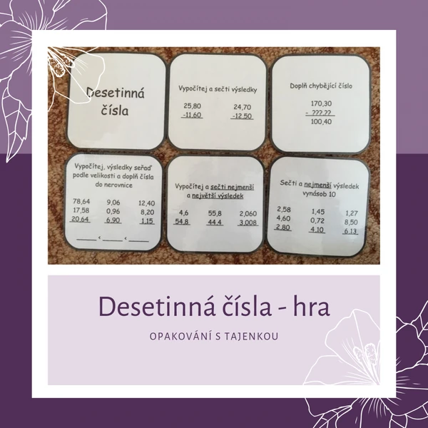 Desetinná čísla - hra