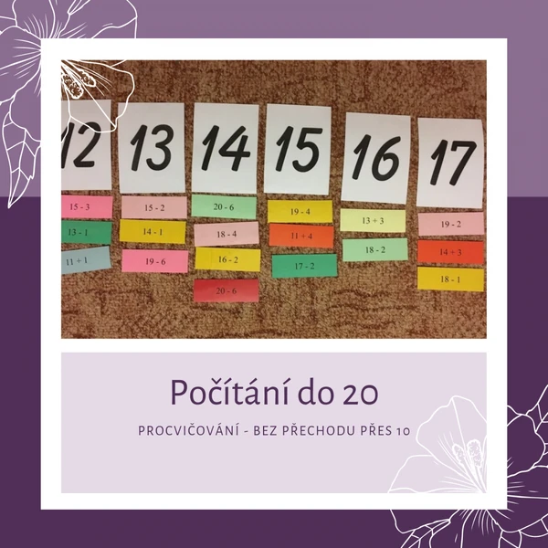 Počítání do 20 bez přechodu 10
