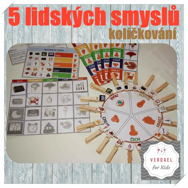 5 Lidských smyslů - kolíčkování