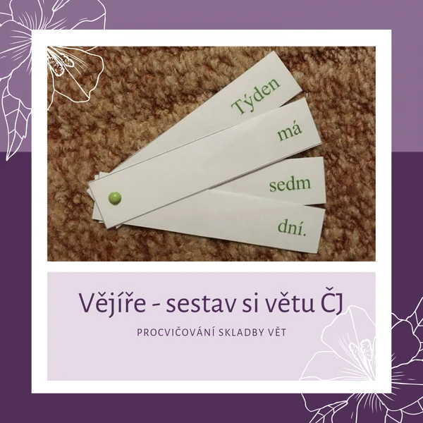Vějíře - Sestav si větu Čj