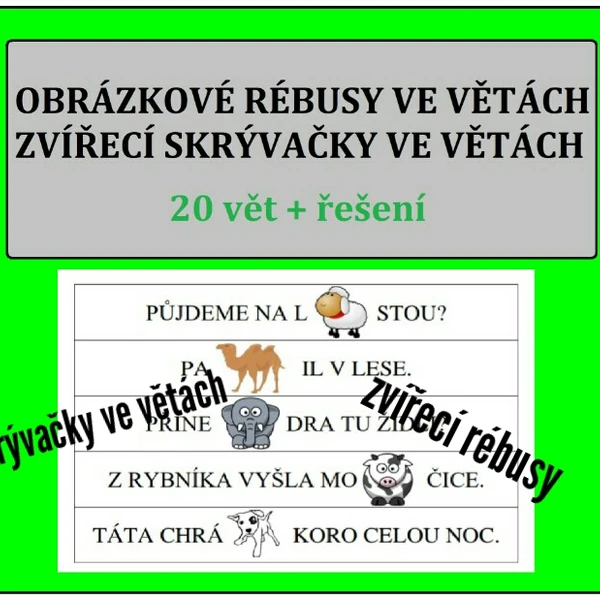 OBRÁZKOVÉ RÉBUSY ve větách
