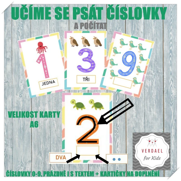 ČÍSLOVKY 0-9 - grafomotorika