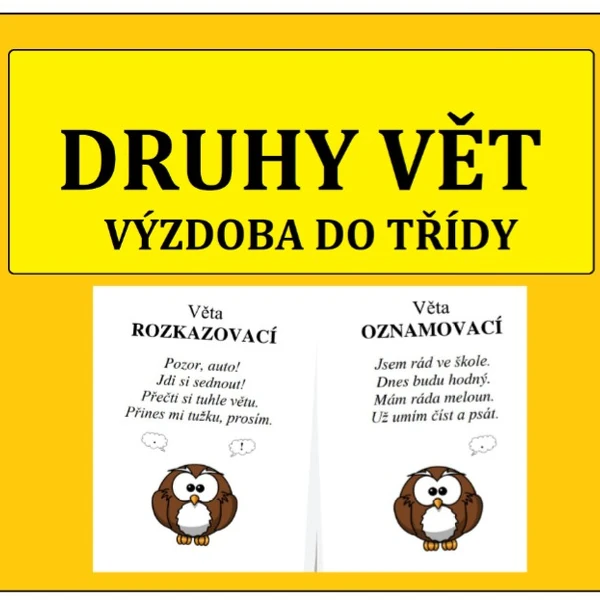 DRUHY VĚT - výzdoba do třídy