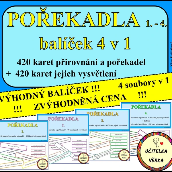 POŘEKADLA 4v1 - zvýhodněný balíček 