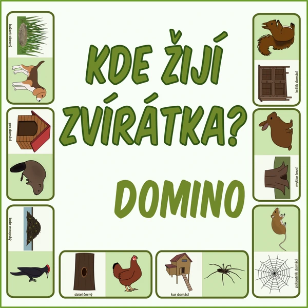Domino - Kde žijí zvířátka