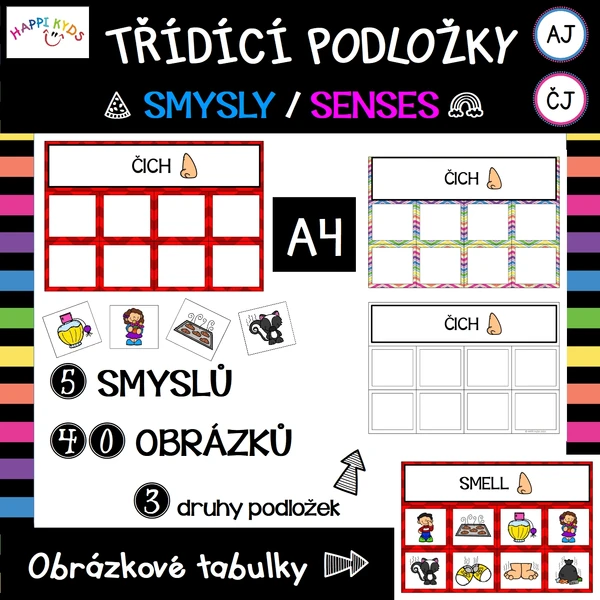 TŘÍDÍCÍ PODLOŽKY - Smysly