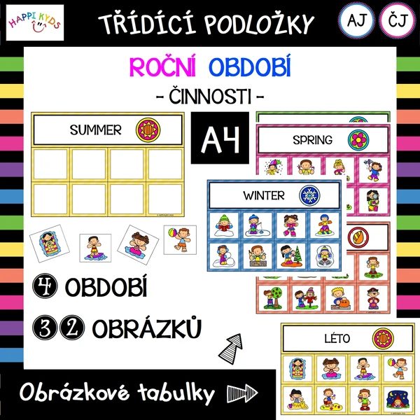 TŘÍDÍCÍ PODLOŽKY - Roční období - činnosti