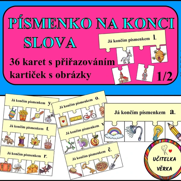 PÍSMENKO NA KONCI SLOVA - 36 karet